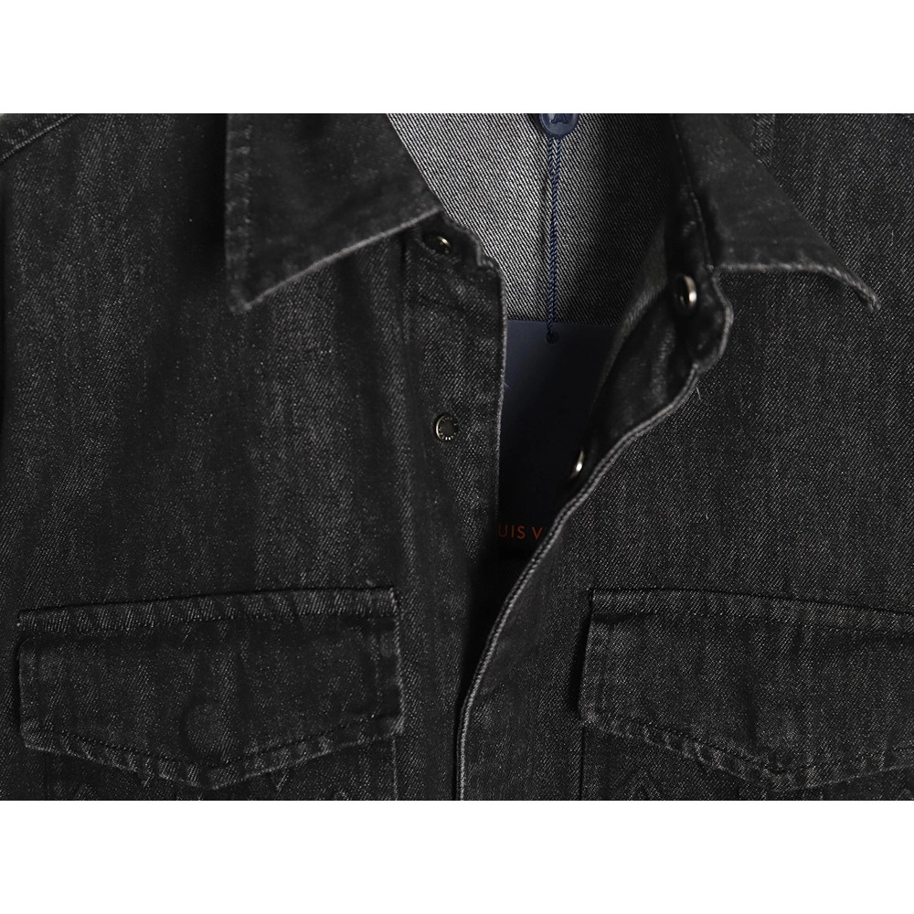 Louis vuitton pocket embossed denim jacket shirt,Louis Vuitton Jacket,Jacket,APPAREL