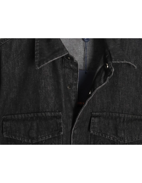 Louis vuitton pocket embossed denim jacket shirt,Louis Vuitton Jacket,Jacket,APPAREL