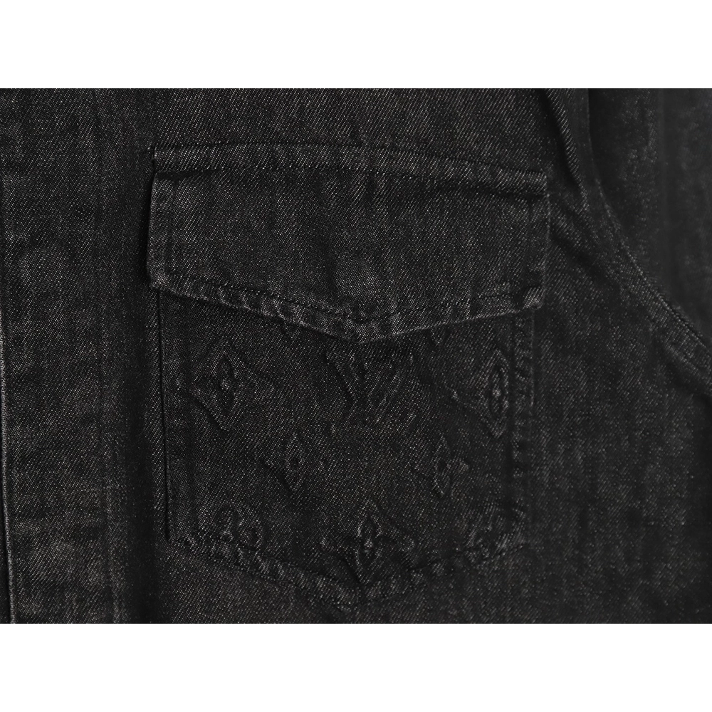 Louis vuitton pocket embossed denim jacket shirt,Louis Vuitton Jacket,Jacket,APPAREL