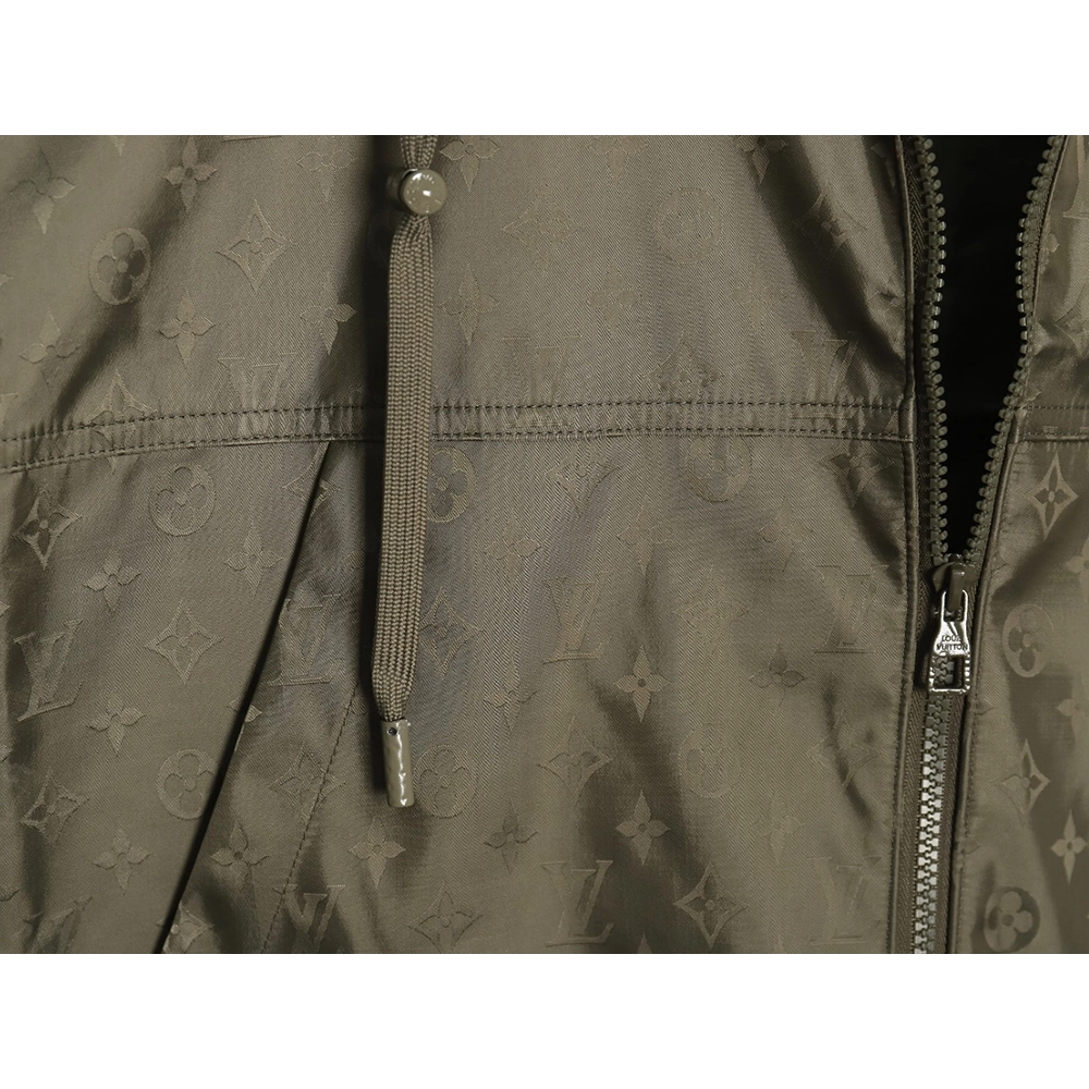 Louis vuitton monogram full print trench coat zipper jacket TSK1,Louis Vuitton Jacket,Jacket,APPAREL