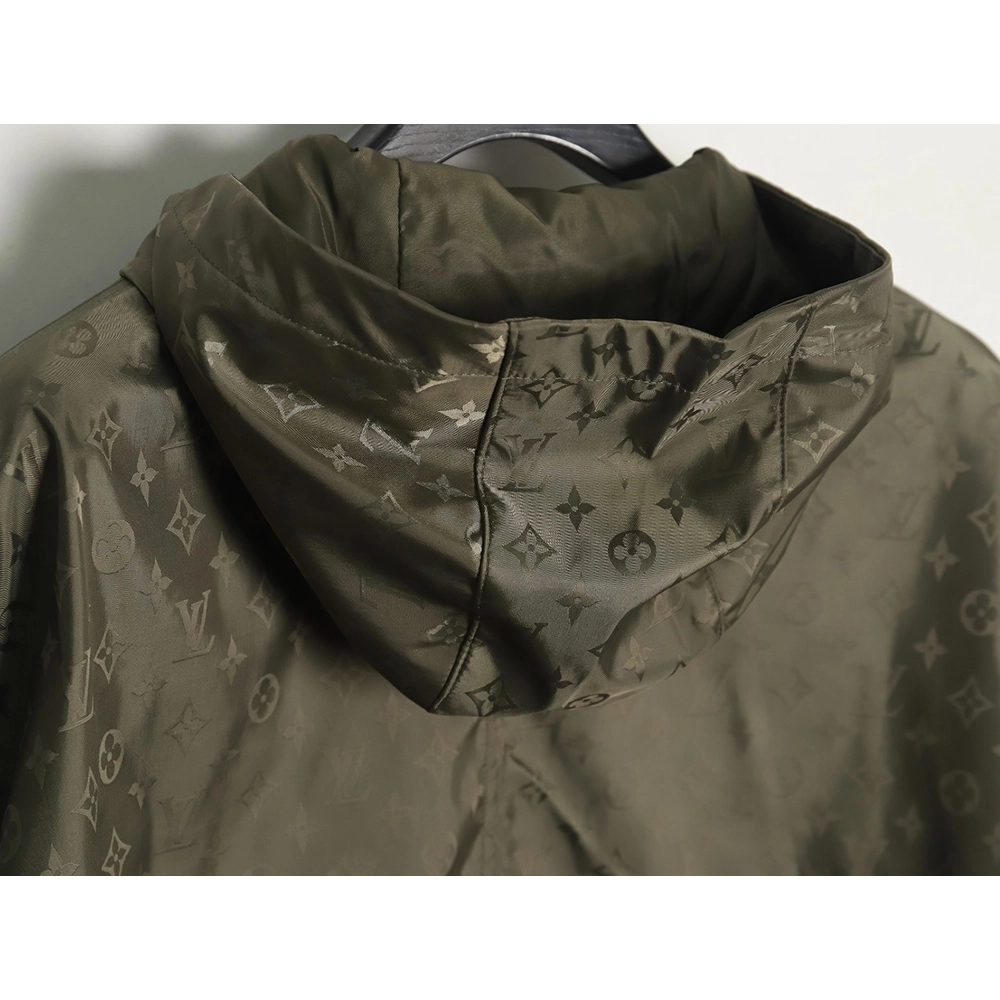 Louis vuitton monogram full print trench coat zipper jacket TSK1,Louis Vuitton Jacket,Jacket,APPAREL