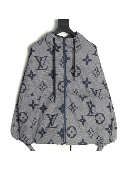 Louis vuitton monogram full print trench coat zipper jacket,Louis Vuitton Jacket,Jacket,APPAREL