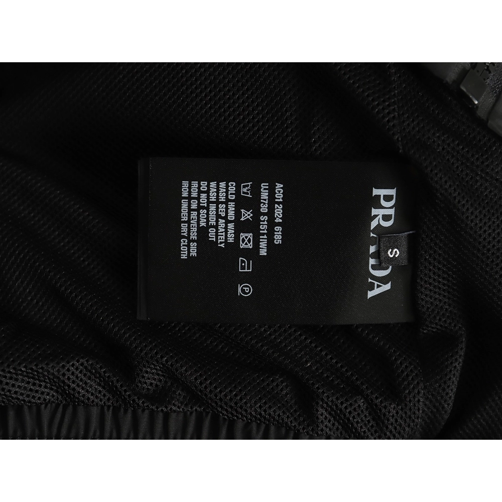 Prada Embroidered Logo ZipUp Jacket TSK1,Prada Jacket,Jacket,APPAREL