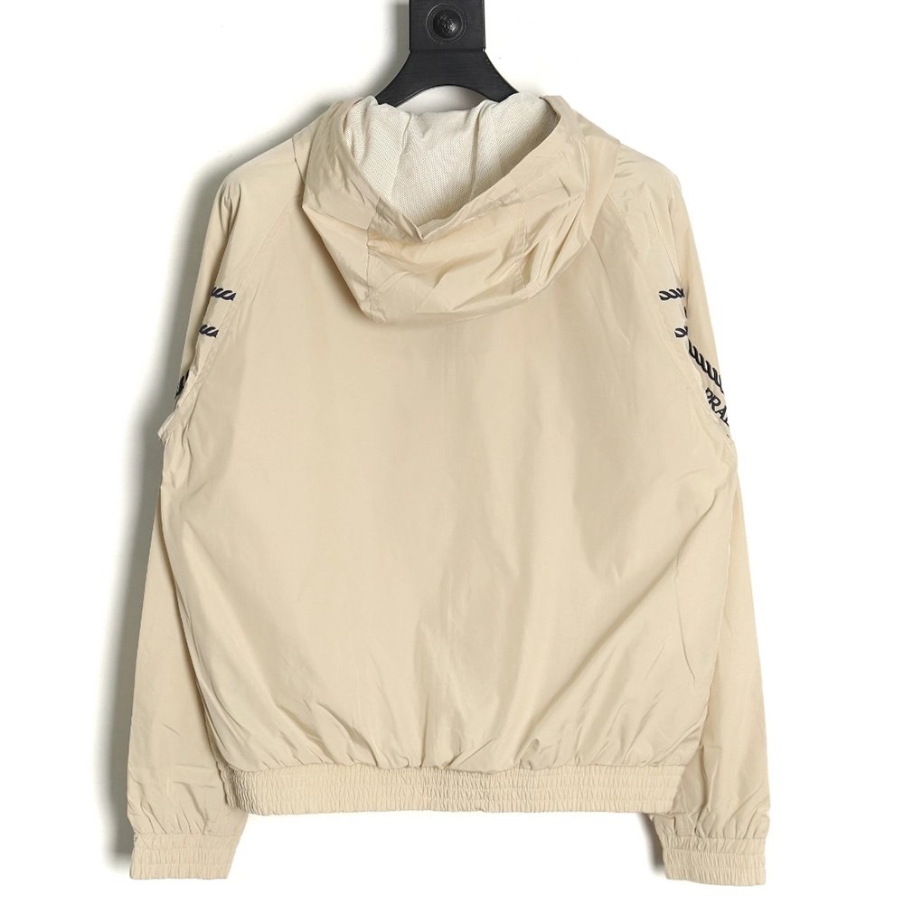 Prada Embroidered Logo ZipUp Jacket,Prada Jacket,Jacket,APPAREL