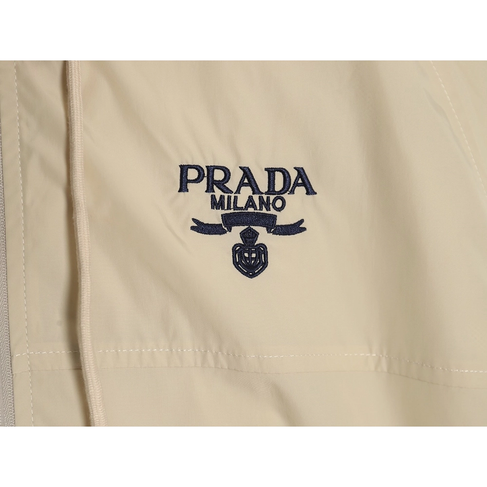 Prada Embroidered Logo ZipUp Jacket,Prada Jacket,Jacket,APPAREL