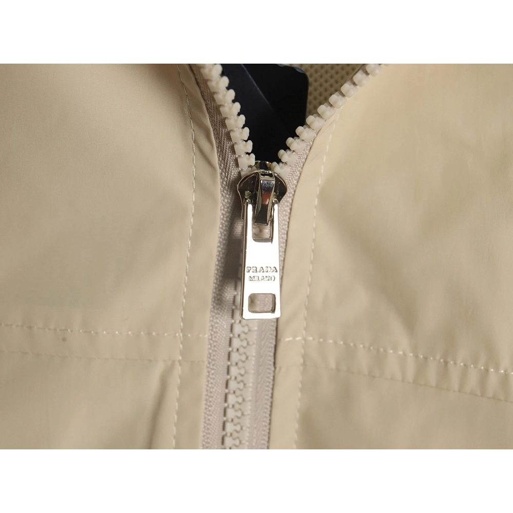 Prada Embroidered Logo ZipUp Jacket,Prada Jacket,Jacket,APPAREL