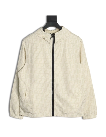Fendi FF reversible nylon jacket with hood,Fendi Jacket,Jacket,APPAREL