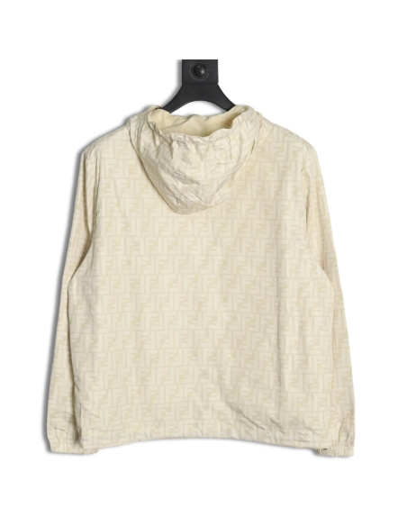 Fendi FF reversible nylon jacket with hood,Fendi Jacket,Jacket,APPAREL