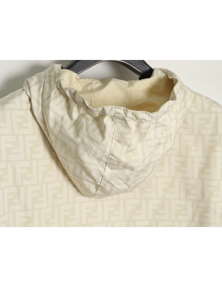 Fendi FF reversible nylon jacket with hood,Fendi Jacket,Jacket,APPAREL