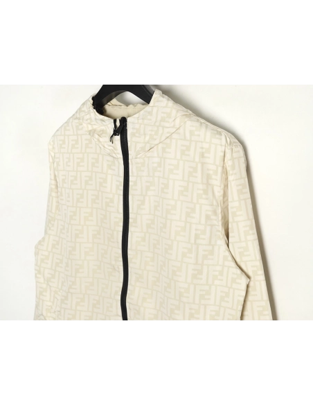 Fendi FF reversible nylon jacket with hood,Fendi Jacket,Jacket,APPAREL