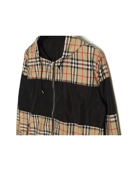 Burberry patchwork small check doublefaced jacket,Burberry Jacket,Jacket,APPAREL