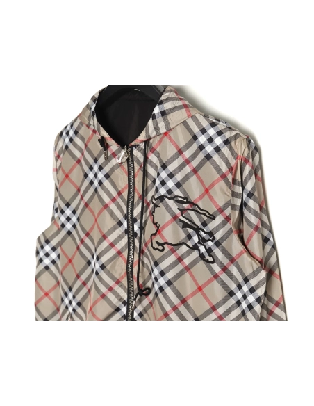 Burberry Check Warhorse Double Face Jacket TSK2,Burberry Jacket,Jacket,APPAREL