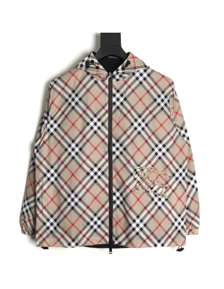 Burberry Check Warhorse Double Face Jacket TSK1,Burberry Jacket,Jacket,APPAREL