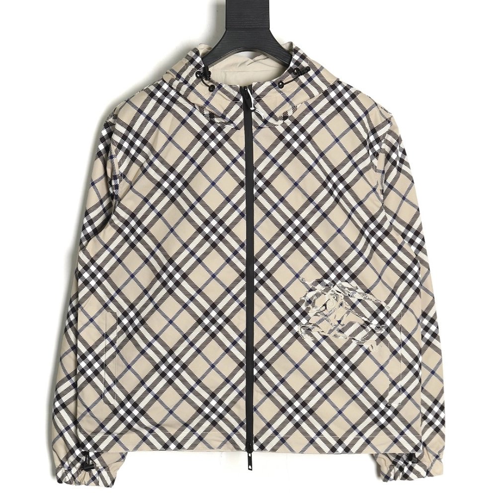 Burberry Check Warhorse Double Face Jacket,Burberry Jacket,Jacket,APPAREL