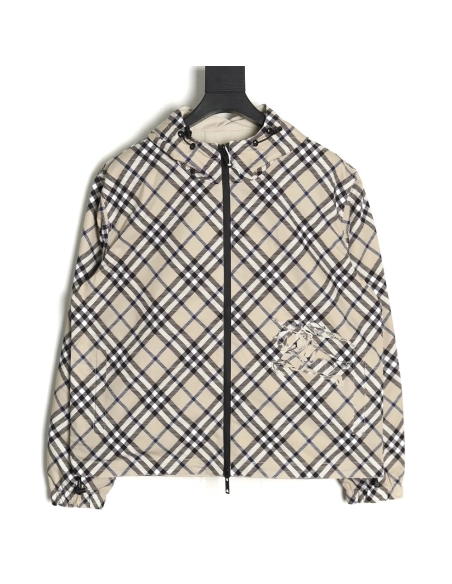 Burberry Check Warhorse Double Face Jacket,Burberry Jacket,Jacket,APPAREL