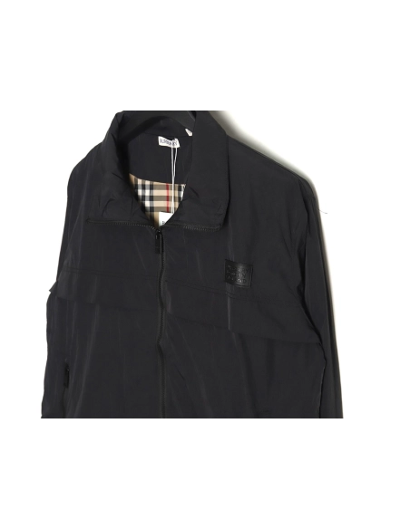 Burberry checked jacket with chest logo lining,Burberry Jacket,Jacket,APPAREL