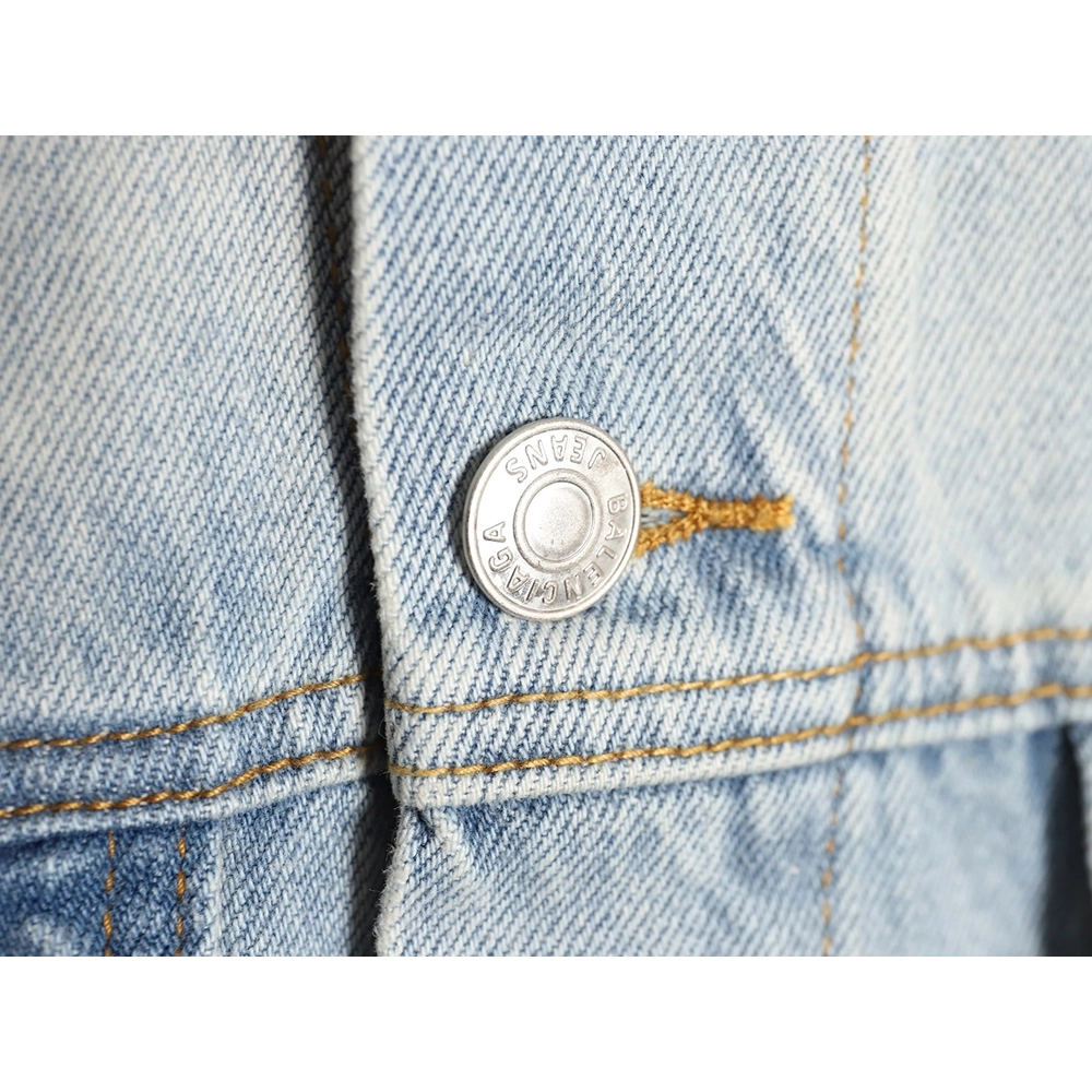 Balenciaga 24SS cardboard label denim jacket,Balenciaga Jacket,Jacket,APPAREL