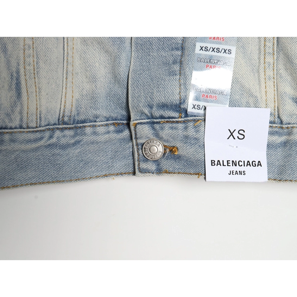 Balenciaga 24SS cardboard label denim jacket,Balenciaga Jacket,Jacket,APPAREL