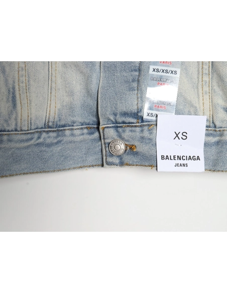 Balenciaga 24SS cardboard label denim jacket,Balenciaga Jacket,Jacket,APPAREL