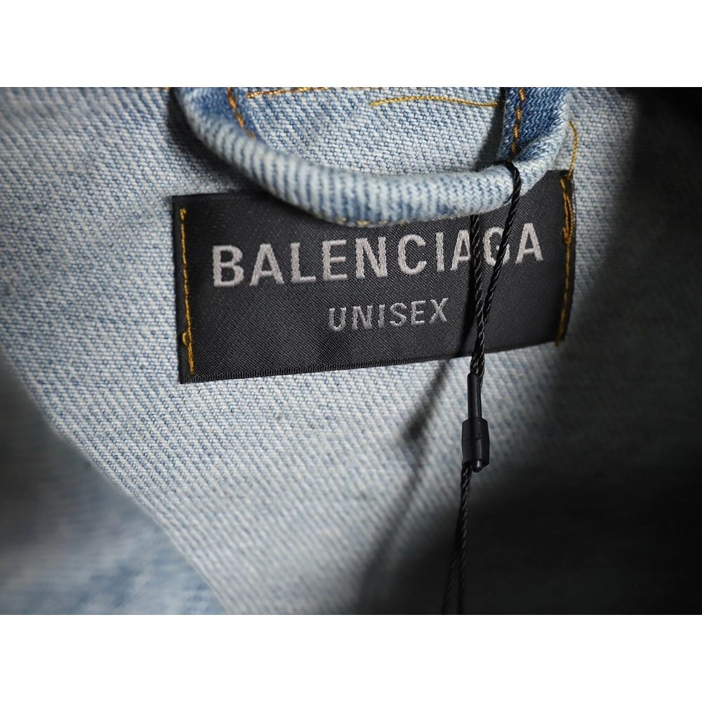Balenciaga 24SS cardboard label denim jacket,Balenciaga Jacket,Jacket,APPAREL