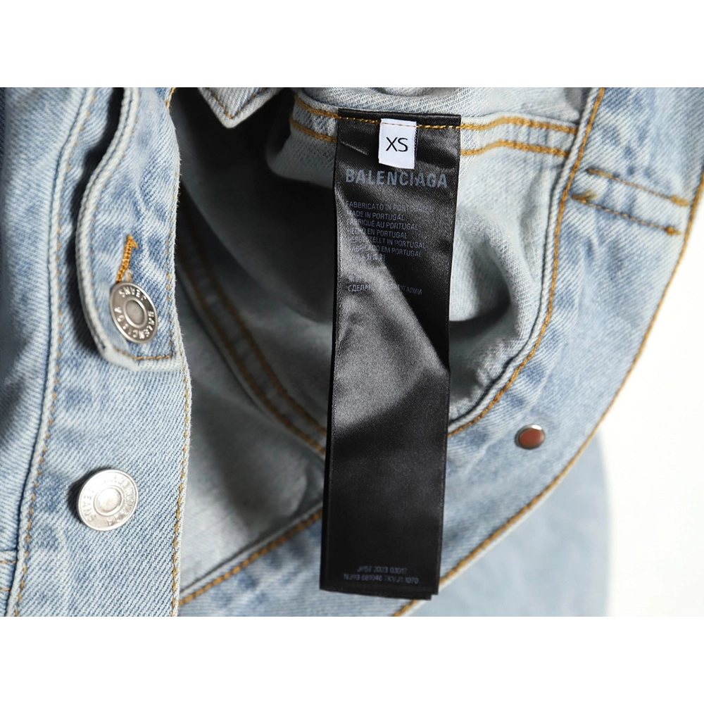 Balenciaga 24SS cardboard label denim jacket,Balenciaga Jacket,Jacket,APPAREL