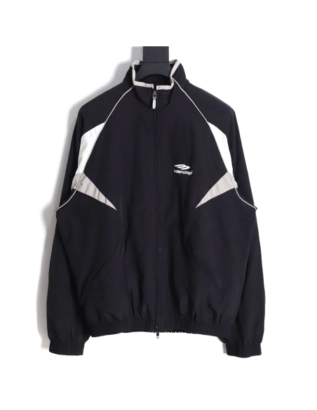 Balenciaga 23FW doublelayer stitching embroidered letter jacket,Balenciaga Jacket,Jacket,APPAREL