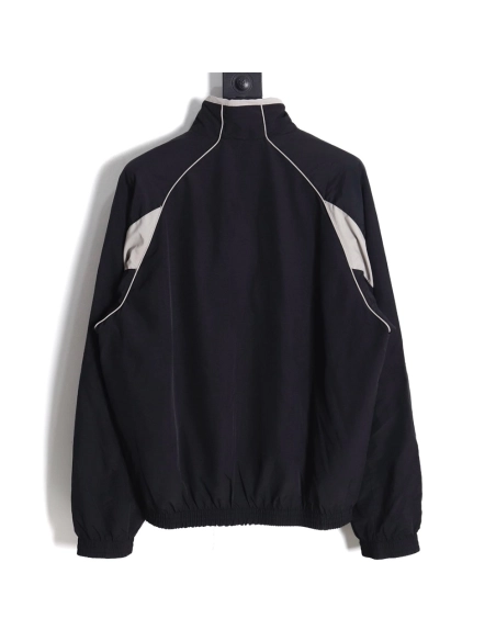 Balenciaga 23FW doublelayer stitching embroidered letter jacket,Balenciaga Jacket,Jacket,APPAREL