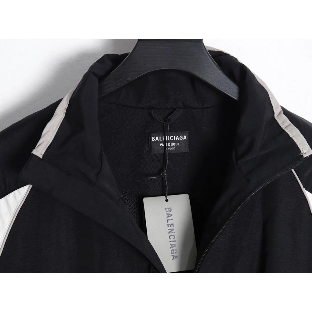 Balenciaga 23FW doublelayer stitching embroidered letter jacket,Balenciaga Jacket,Jacket,APPAREL