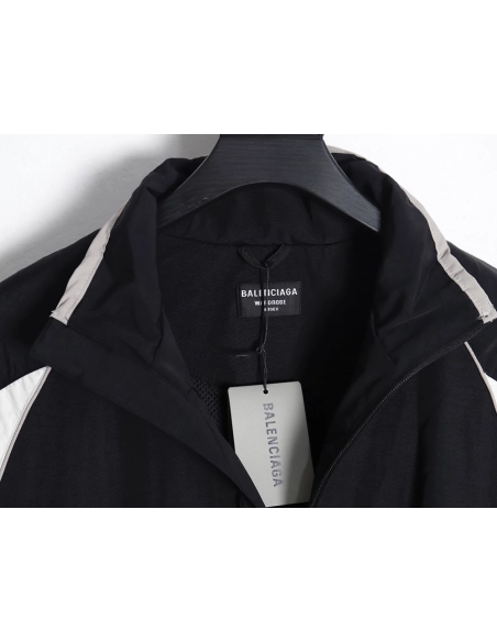 Balenciaga 23FW doublelayer stitching embroidered letter jacket,Balenciaga Jacket,Jacket,APPAREL
