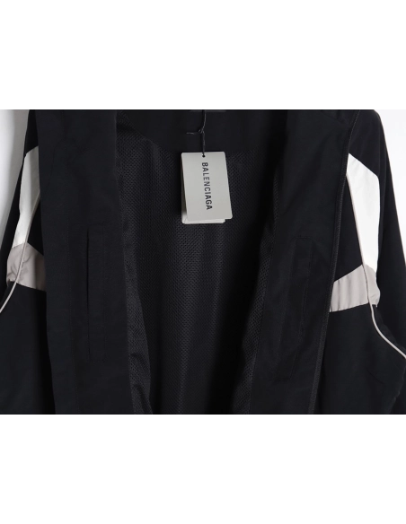 Balenciaga 23FW doublelayer stitching embroidered letter jacket,Balenciaga Jacket,Jacket,APPAREL