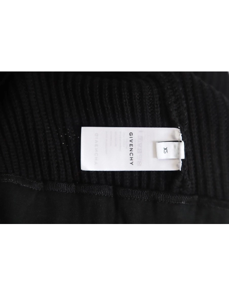 Givenchy heavytech knitted sweater patchwork jacket,Givenchy Jacket,Jacket,APPAREL