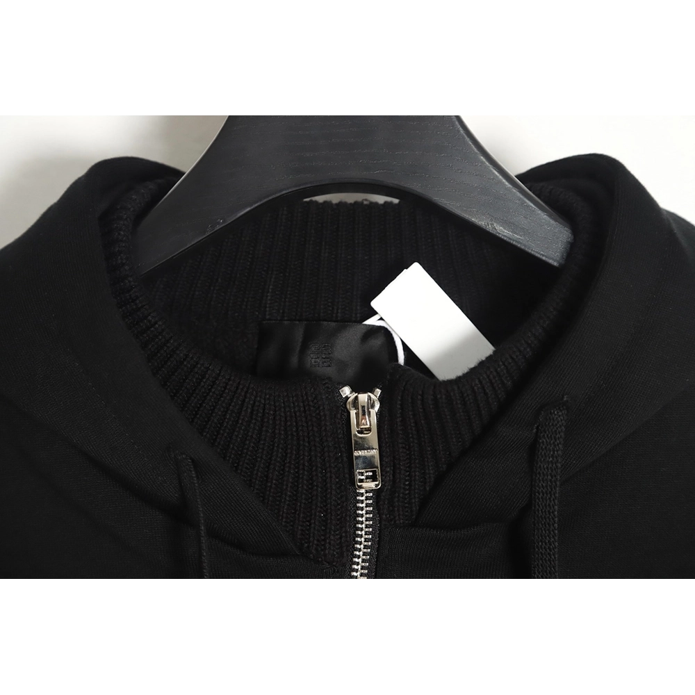 Givenchy heavytech knitted sweater patchwork jacket,Givenchy Jacket,Jacket,APPAREL