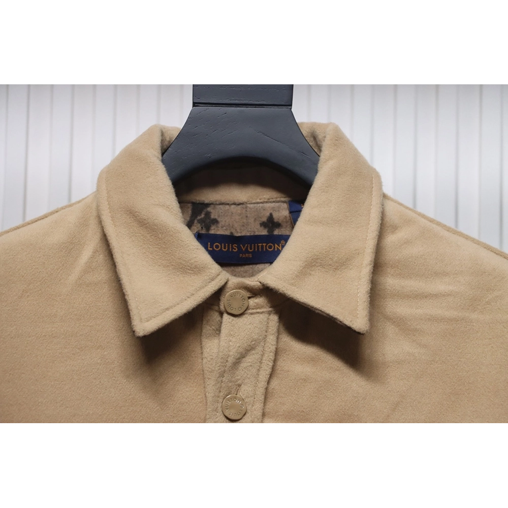 Louis Vuitton Doublefaced cashmere khaki jacket,Louis Vuitton Jacket,Jacket,APPAREL