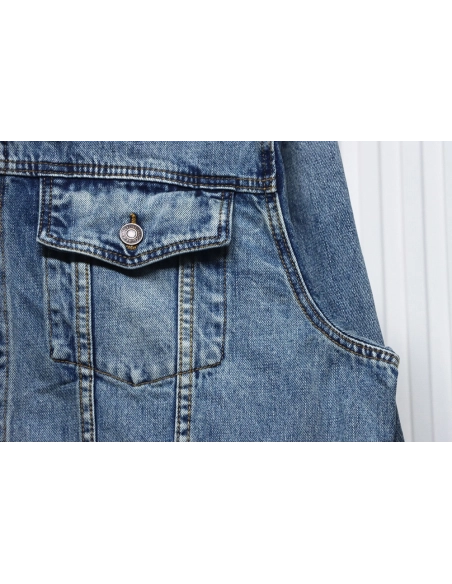 Celine patchwork hooded denim jacket,Celine Jacket,Jacket,APPAREL