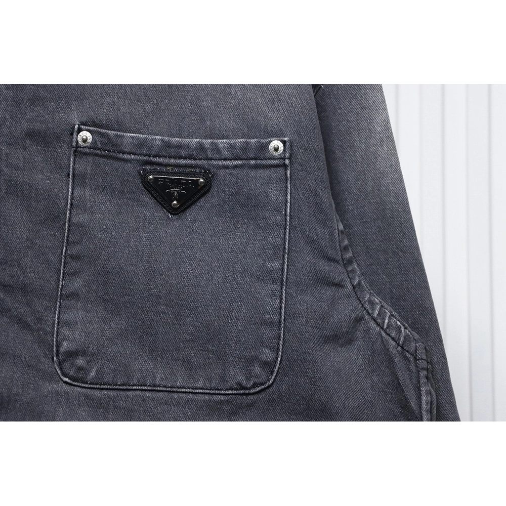 Prada Denim ZipUp Jacket,Prada Jacket,Jacket,APPAREL