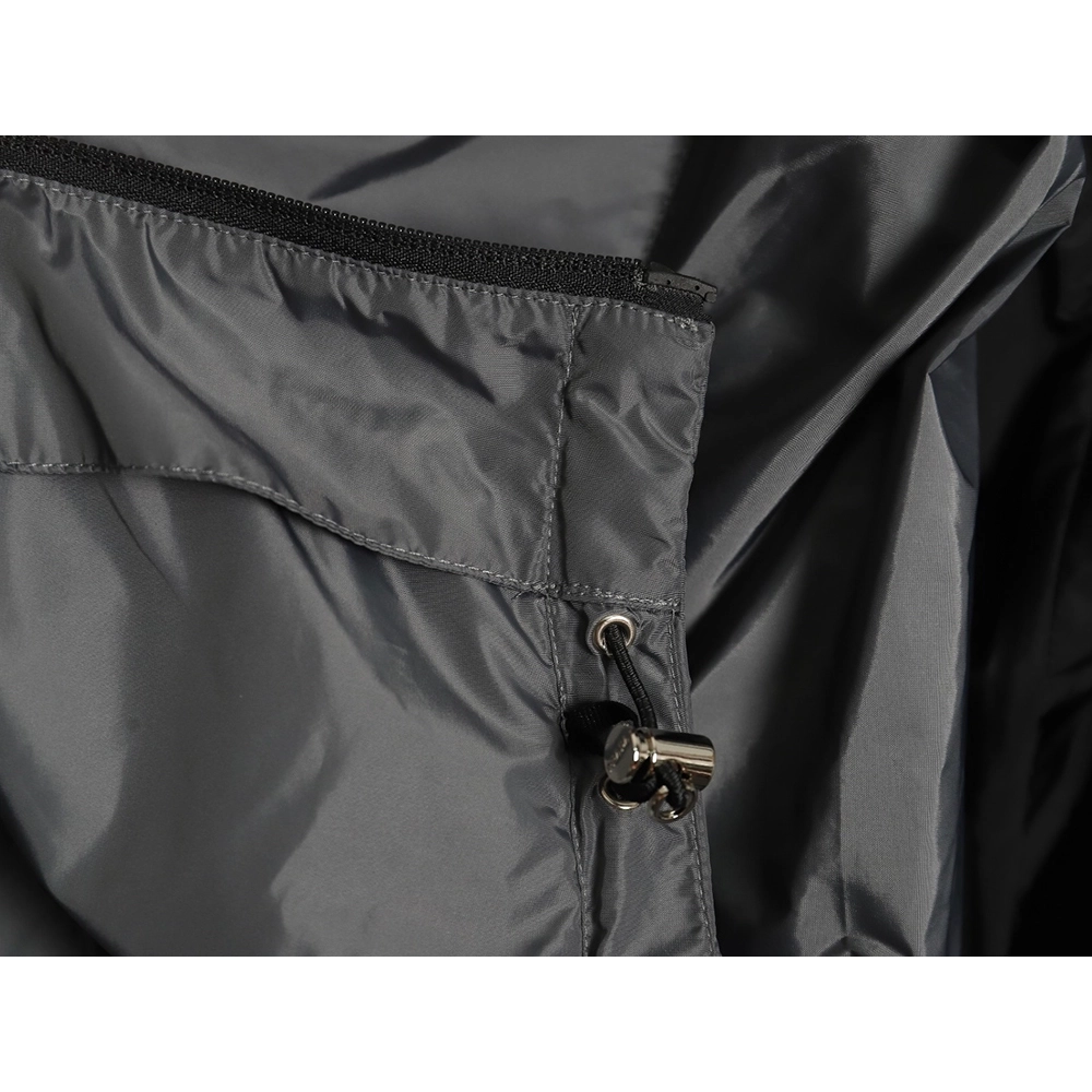 Prada black and grey patchwork hooded jacket,Prada Jacket,Jacket,APPAREL