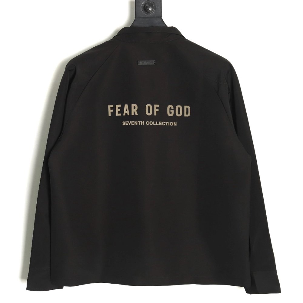 Fear of God Flocked Jacket Coach Jacket,Fear of God Jacket,Jacket,APPAREL