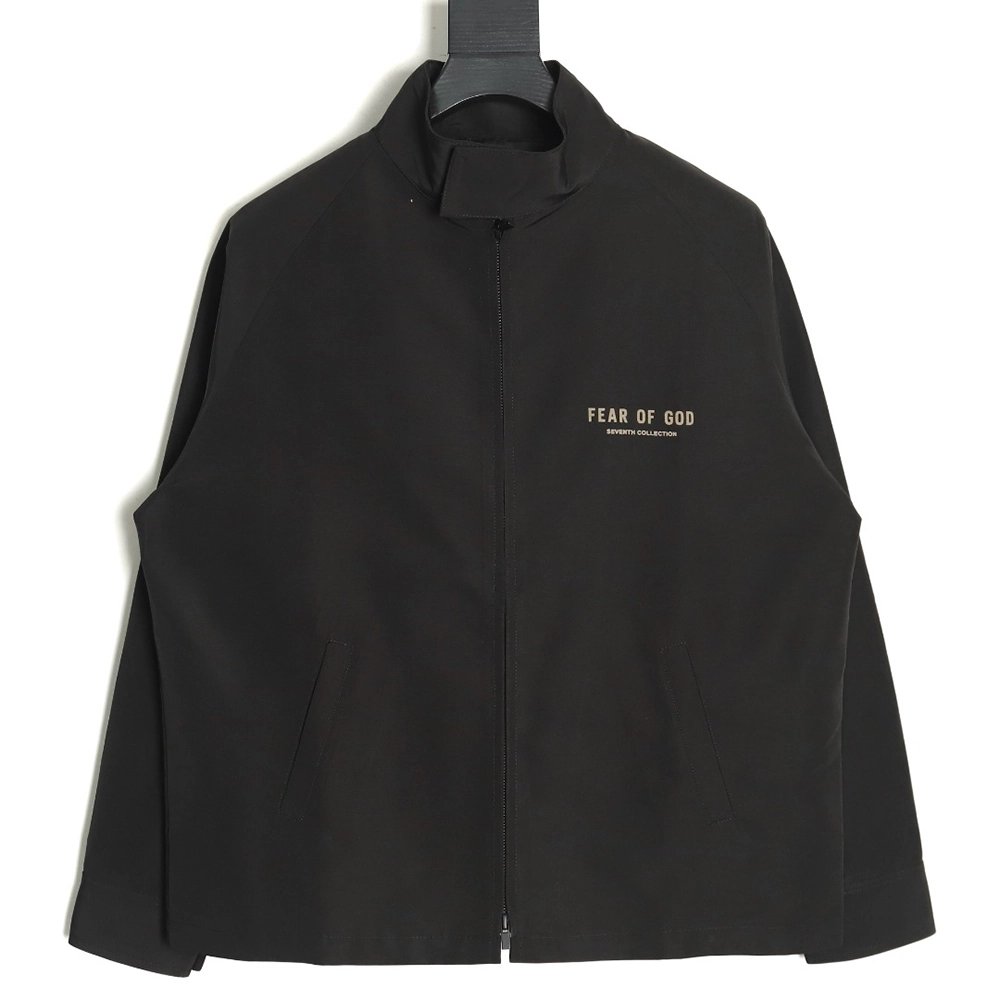 Fear of God Flocked Jacket Coach Jacket,Fear of God Jacket,Jacket,APPAREL