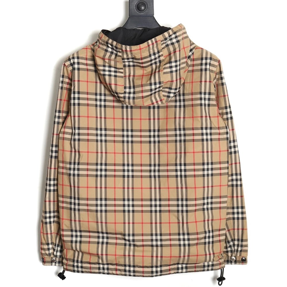 Burberry Check reversible hooded jacket,Burberry Jacket,Jacket,APPAREL