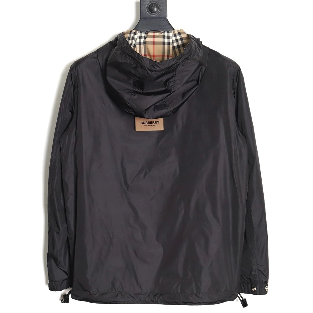 Burberry Check reversible hooded jacket,Burberry Jacket,Jacket,APPAREL