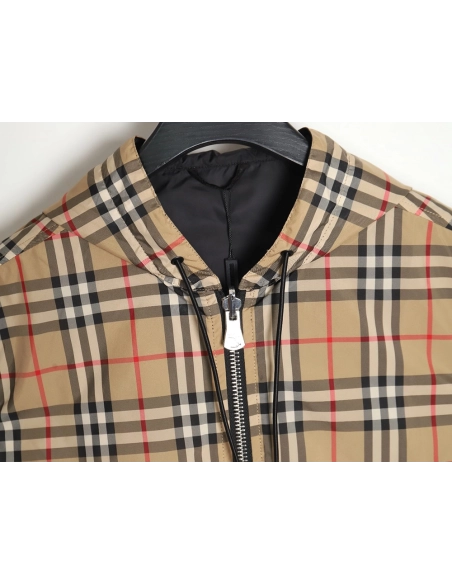 Burberry Check reversible hooded jacket,Burberry Jacket,Jacket,APPAREL