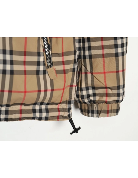Burberry Check reversible hooded jacket,Burberry Jacket,Jacket,APPAREL