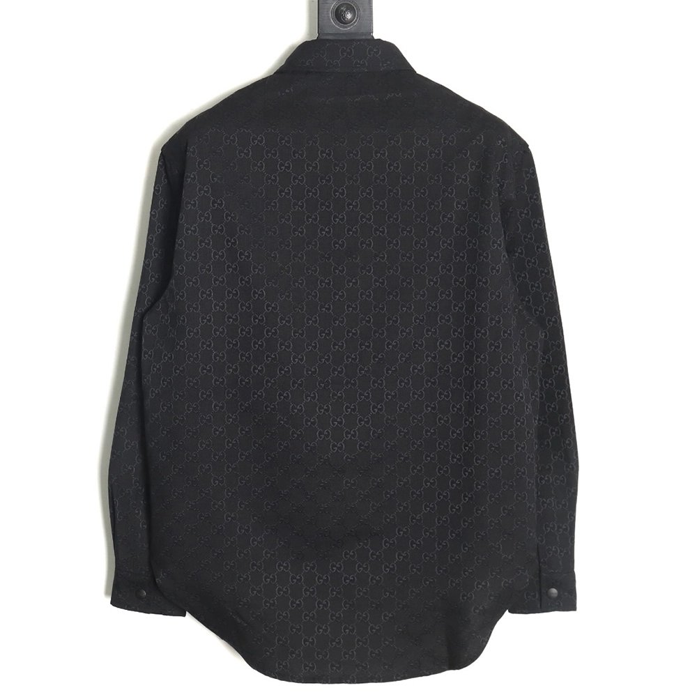 Gucci allover double G jacquard shirt jacket TSK1,Gucci Jacket,Jacket,APPAREL