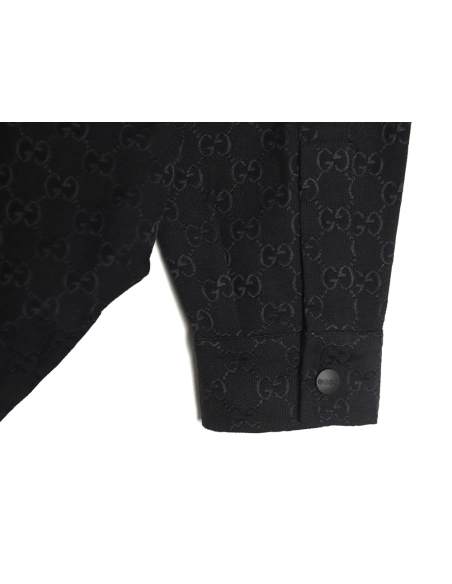 Gucci allover double G jacquard shirt jacket TSK1,Gucci Jacket,Jacket,APPAREL