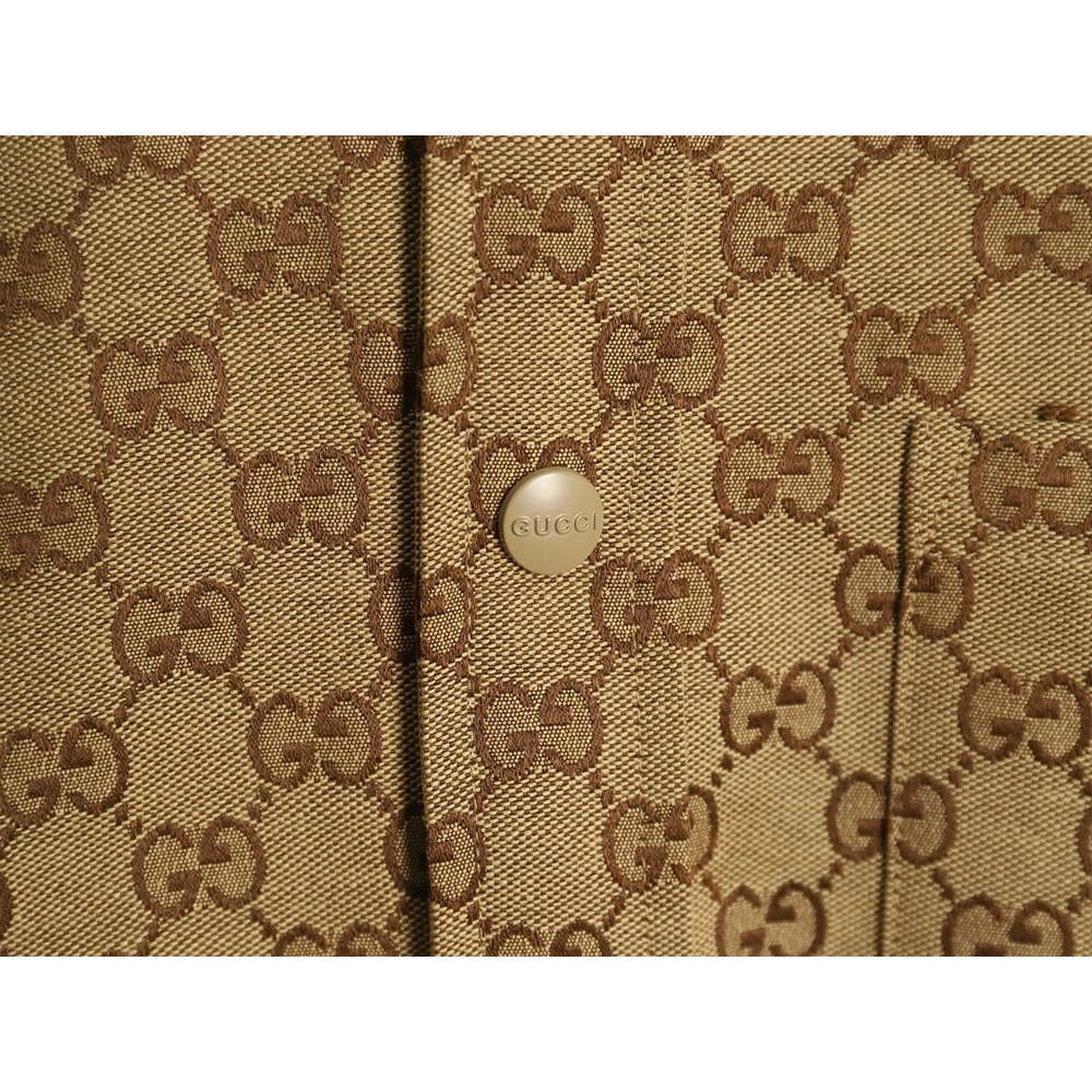 Gucci allover double G jacquard shirt jacket,Gucci Jacket,Jacket,APPAREL
