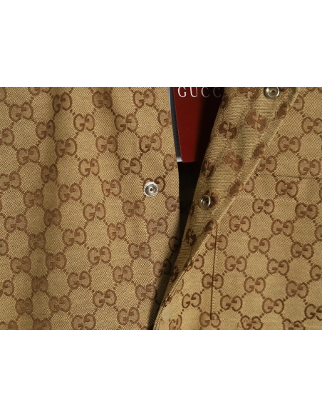 Gucci allover double G jacquard shirt jacket,Gucci Jacket,Jacket,APPAREL