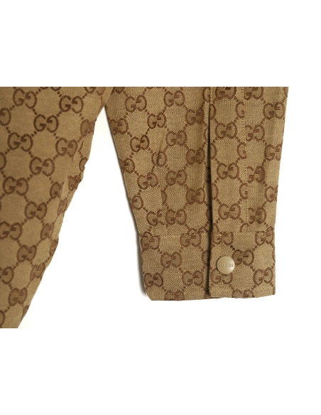 Gucci allover double G jacquard shirt jacket,Gucci Jacket,Jacket,APPAREL