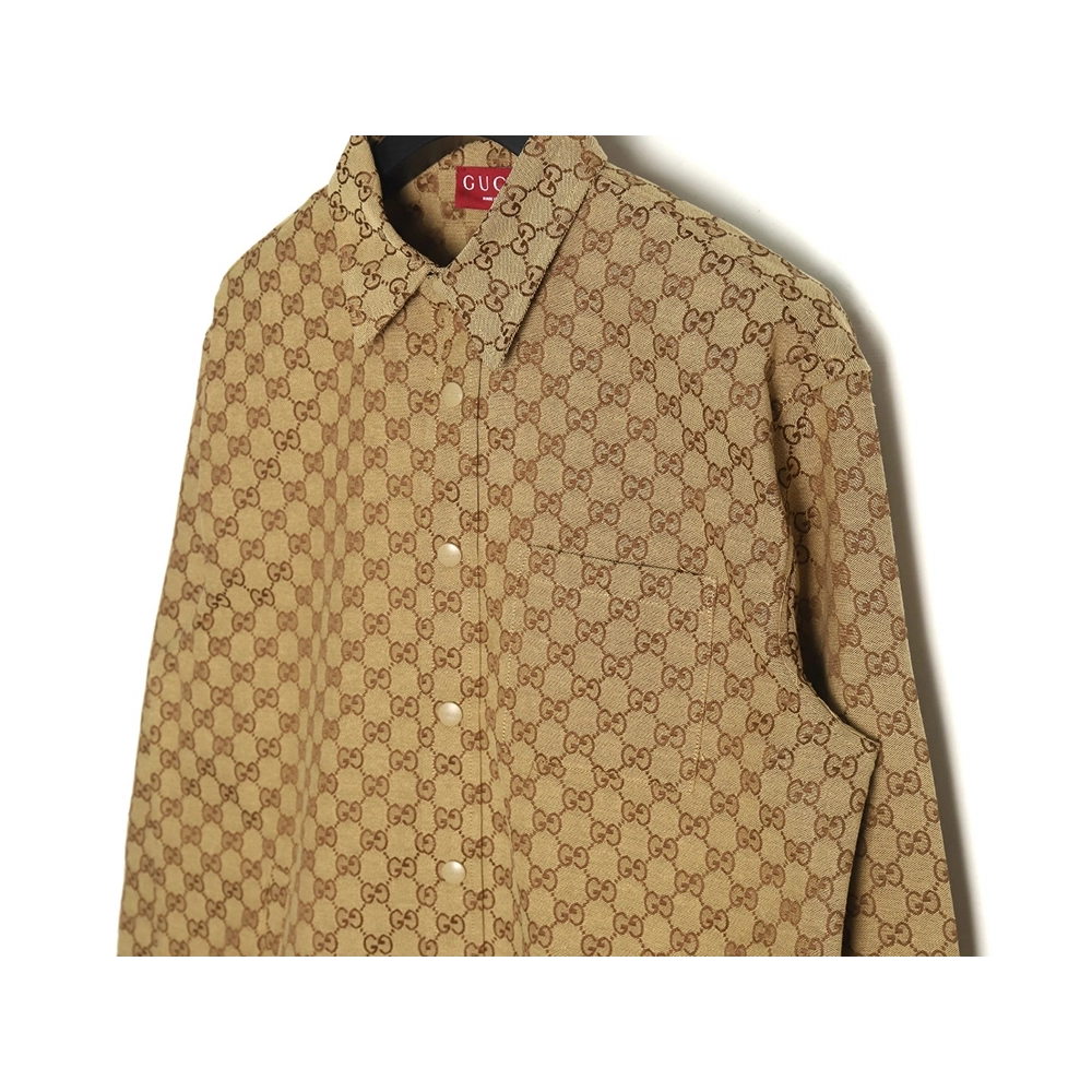 Gucci allover double G jacquard shirt jacket,Gucci Jacket,Jacket,APPAREL