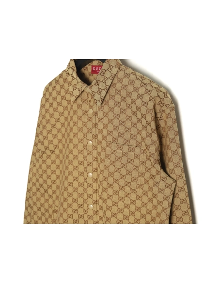 Gucci allover double G jacquard shirt jacket,Gucci Jacket,Jacket,APPAREL