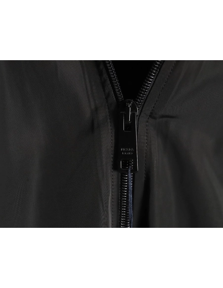 Prada triangle logo stand collar zipup jacket,Prada Jacket,Jacket,APPAREL